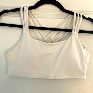 White Athleta Sports Bra